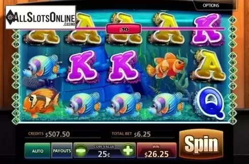 Win screen. Tropical Aquarium from MultiSlot