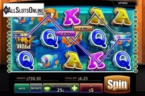 Wild Win screen. Tropical Aquarium from MultiSlot