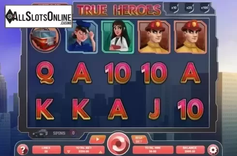 Reel screen. True Heroes from Arrows Edge