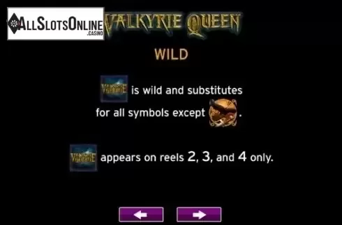 Paytable 3. Valkyrie Queen from High 5 Games