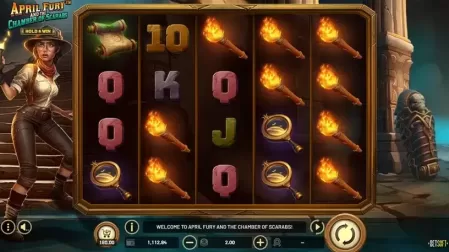 April Fury And The Chamber Of Scarabs slot screenshot 1