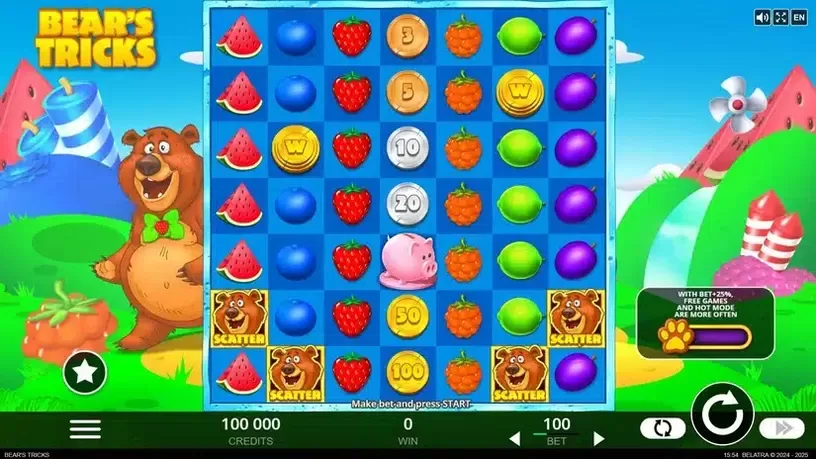 Bear's Tricks slot screenshot 1