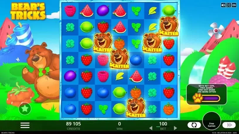 Bear's Tricks slot screenshot 3