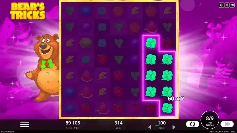 Bear's Tricks slot screenshot 5