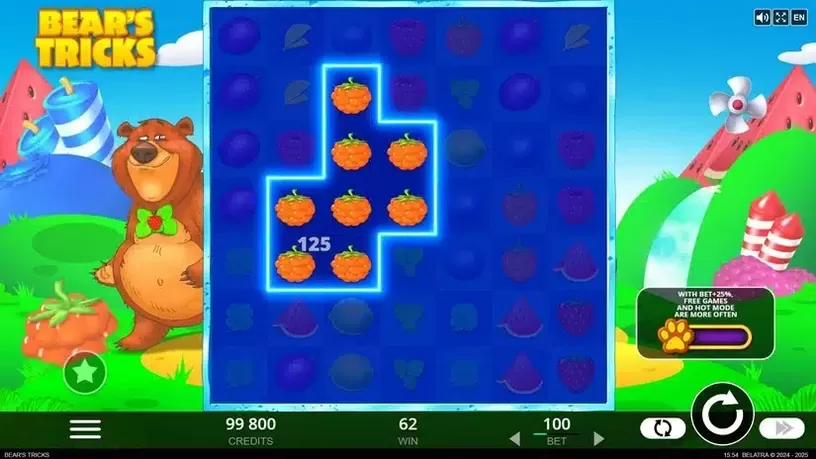 Bear's Tricks slot screenshot 2