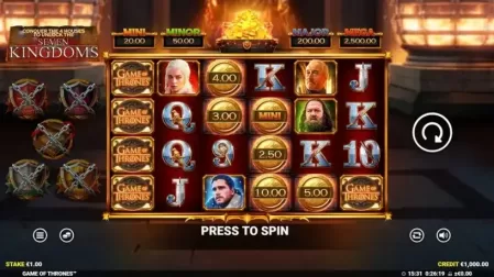 Game of Thrones slot screenshot 1