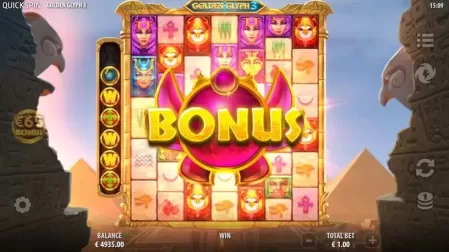 Golden Glyph 3 slot screenshot 2