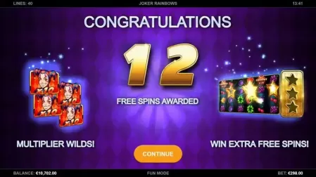 Joker Rainbows slot screenshot 2