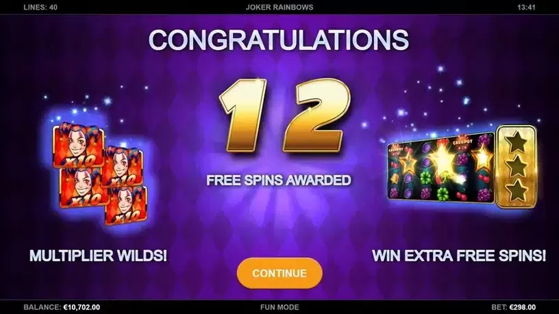 Joker Rainbows slot screenshot 2