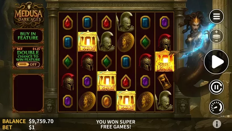 Medusa Dark Ages slot screenshot 2
