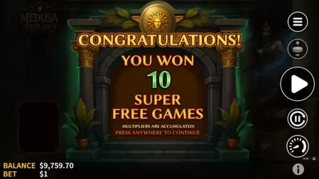 Medusa Dark Ages slot screenshot 3