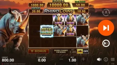 Rhino Coins: Hit the Bonus slot screenshot 2