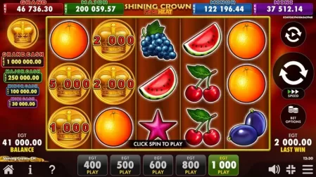 Shining Crown Cash Heat slot screenshot 3