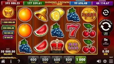 Shining Crown Cash Heat slot screenshot 1