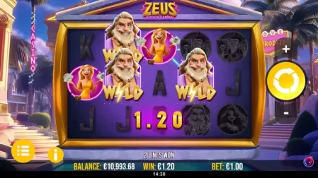 Zeus God of Gaming slot screenshot 3