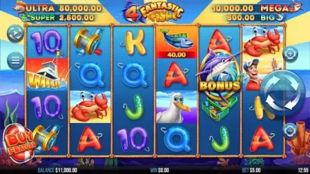 4 Fantastic Fish slot screenshot 1