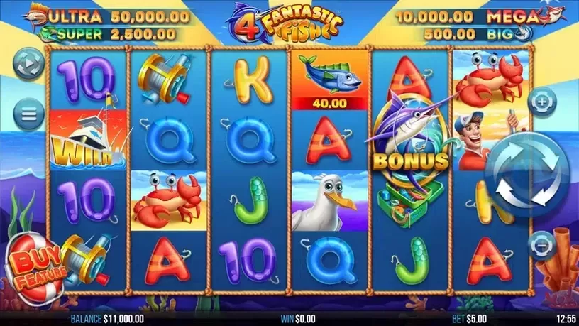 4 Fantastic Fish slot screenshot 1