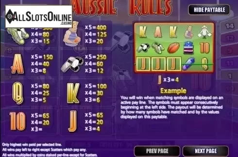 Screen3. Aussie Rules from Rival Gaming