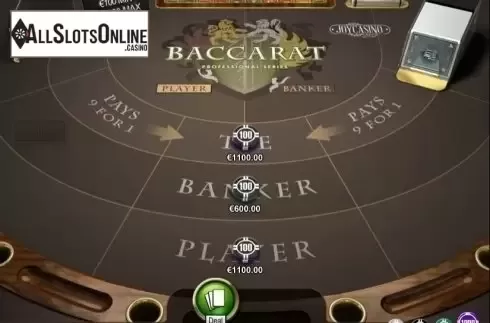 Game Screen. Baccarat Professional Series VIP from NetEnt