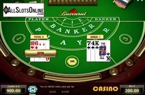 Win Screen. Baccarat (Tom Horn Gaming) from Tom Horn Gaming