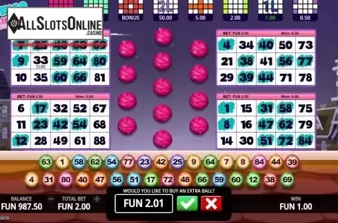 Extra Ball Win Screen