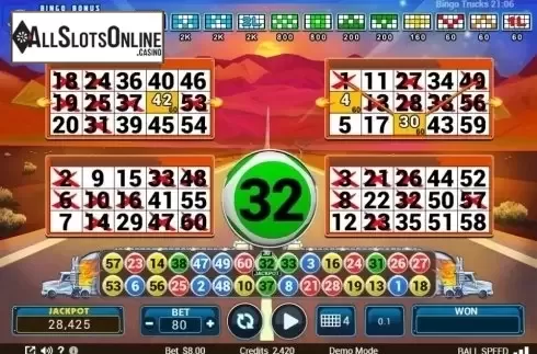 Game Screen 2. Bingo Trucks from ZITRO