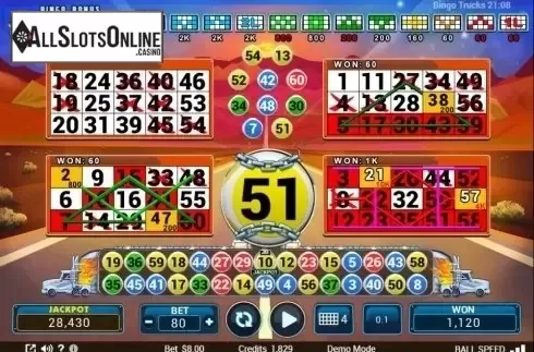 Win Screen 3. Bingo Trucks from ZITRO