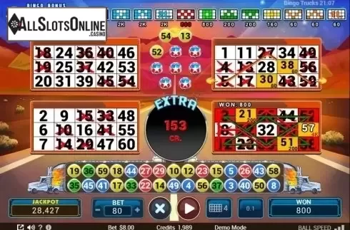 Win Screen 2. Bingo Trucks from ZITRO