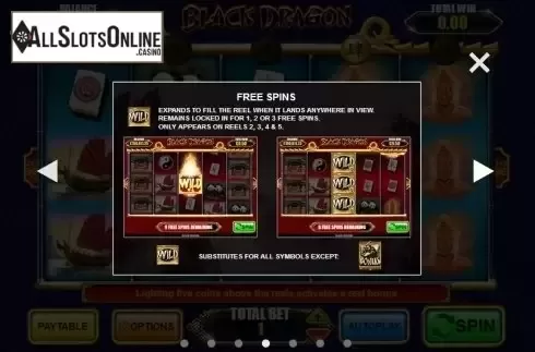 Paytable 4. Black Dragon from Inspired Gaming