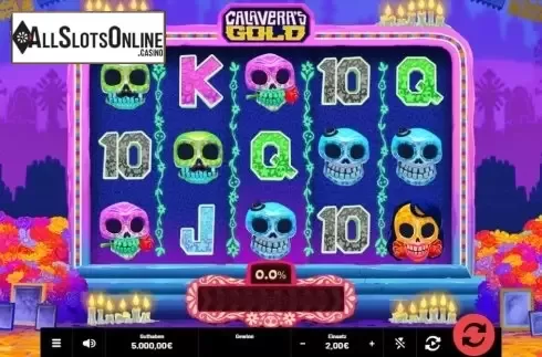 Reel Screen. Calaveras Gold from Mighty Finger