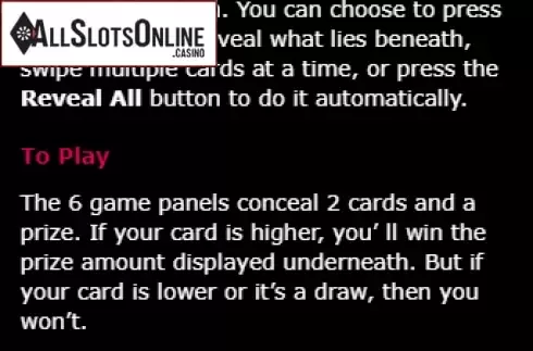 Game rules 2. Casino (gamevy) from gamevy