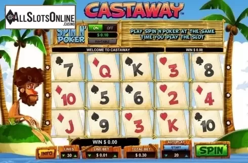 Game Workflow screen. Castaway from Leander Games
