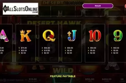 Paytable screen 2