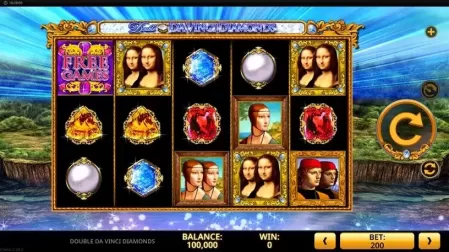 Double Da Vinci Diamonds slot screenshot 1