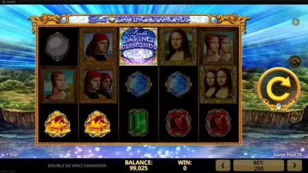 Double Da Vinci Diamonds slot screenshot 3