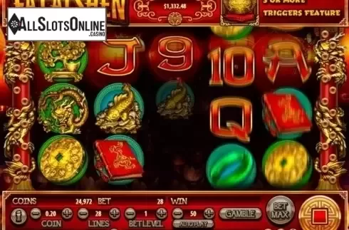Reels spin screen. Fa Cai Shen from Habanero
