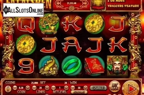 Reels screen. Fa Cai Shen from Habanero
