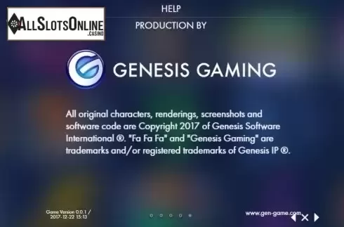 Paytable 5. Fa Fa Fa (Genesis) from Genesis