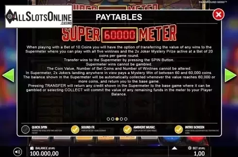 Super meter screen