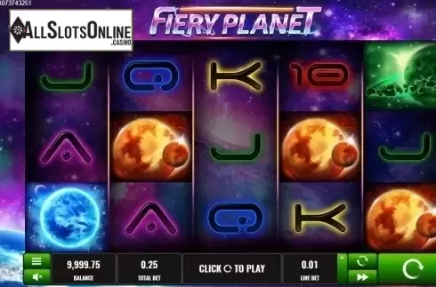 Reel screen. Fiery Planet from Platipus