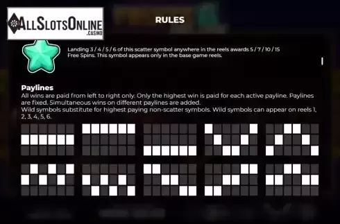 PayLines screen