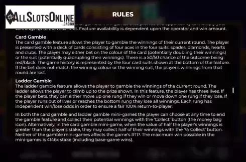 Game Rules screen 2