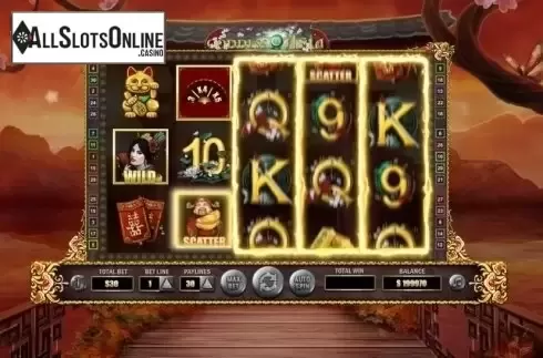 Win Screen. Goddess of Asia from ReelNRG