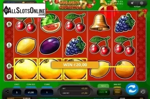 Win screen 2. Golden 7 Christmas from Oryx
