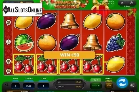 Win screen 4. Golden 7 Christmas from Oryx