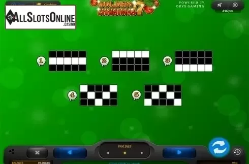 Paytable 2. Golden 7 Christmas from Oryx