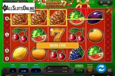 Win screen 3. Golden 7 Christmas from Oryx