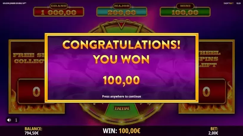 Golden Jokers Double Up slot screenshot 6
