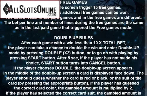 Paytable 4. Halloween Fruits (Casino Technology) from Casino Technology