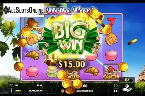 Big Win screen